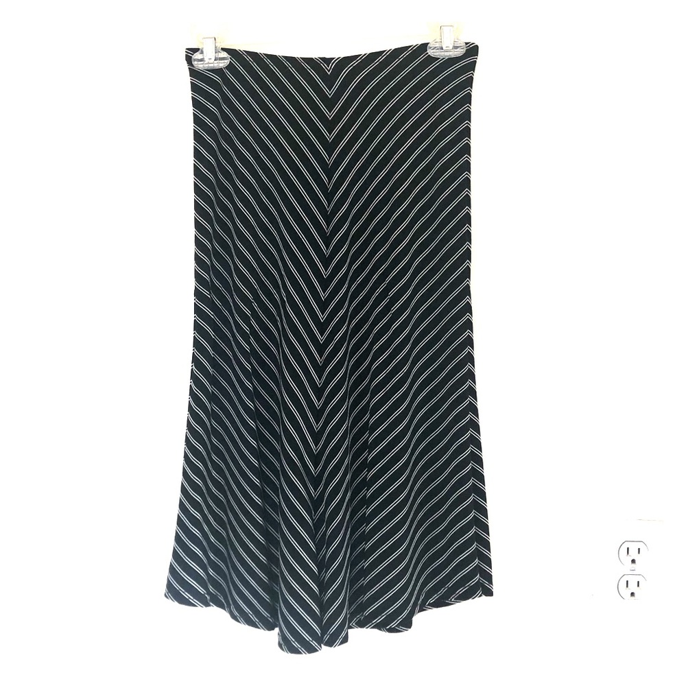Vintage Striped Midi Skirt